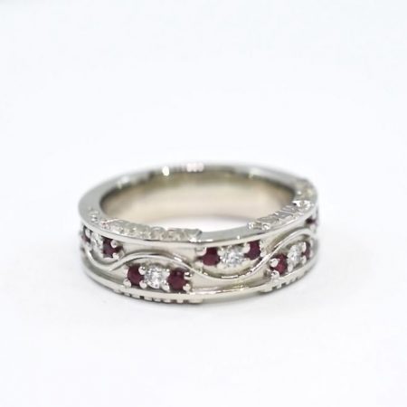 mens ring with rubies