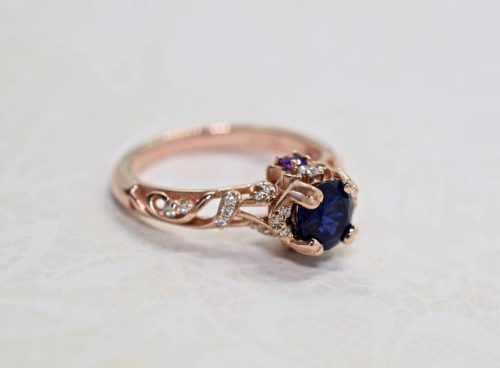 Rose gold antique outlet engagement rings