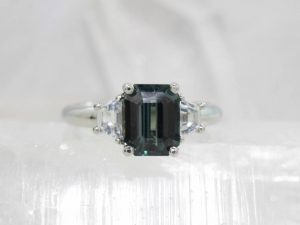 teal sapphire engagement ring