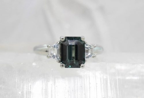 teal sapphire engagement ring
