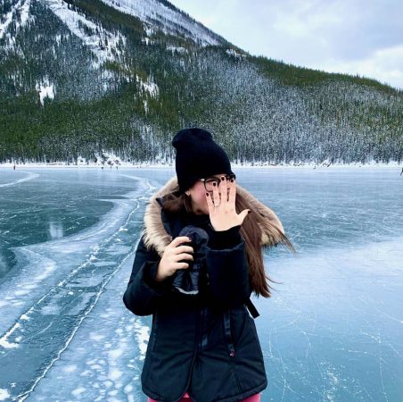 Lake Minnewanka Engagement With A Custom Omori Ring