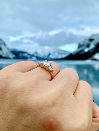 lake minnewanka engagement