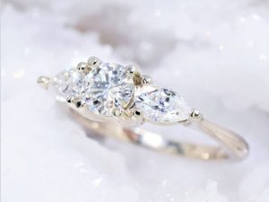 moissanite diamond engagement ring