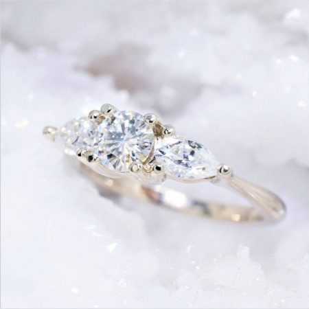 moissanite diamond engagement ring