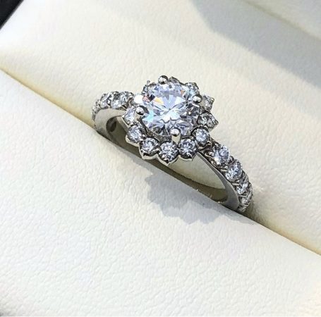 floral halo winnipeg engagement rings