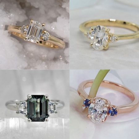 three stone engagement rings in winnipeg manitoba canada