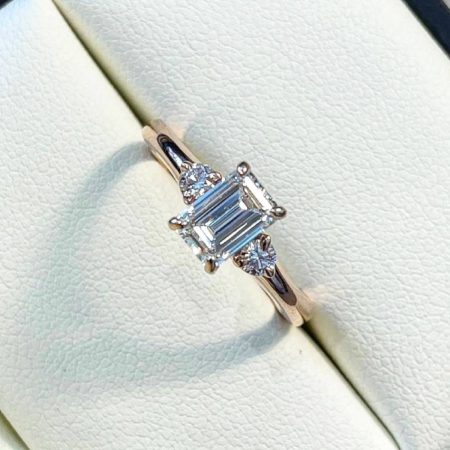 popular three stone engagement ring in 2022