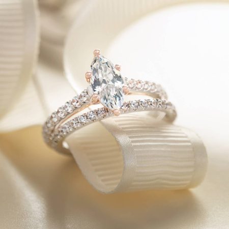 wedding ring and engagement ring