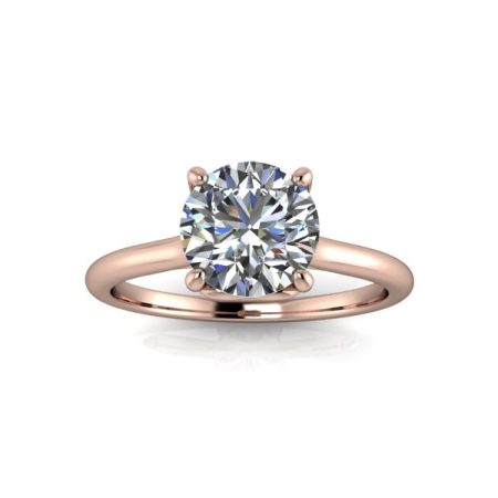 1 ct round rose gold