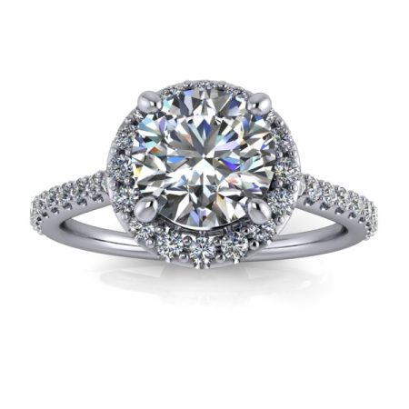 1 ct approx halo white gold diamond engagement ring
