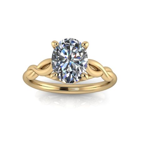 1.25 ct approx infinity band engagement ring in yellow gold