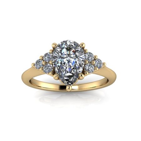 1.25 ct approx multi-stone engagement ring in yellow gold