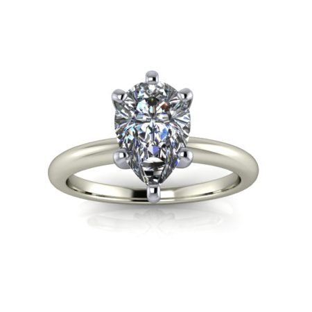 1.25 ct pear diamond white gold solitaire