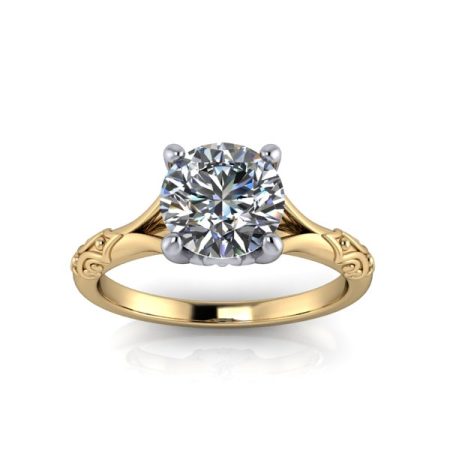 1.25 ct vintage solitaire in yellow gold