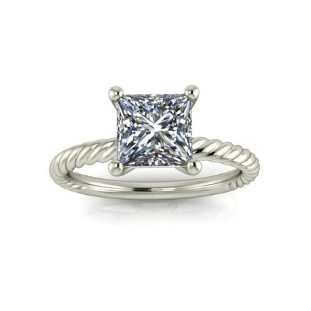 1.25 ct white gold winding band solitaire