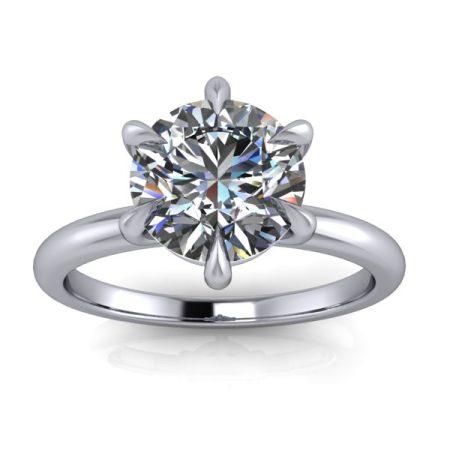 1.5 ct 6 prong white gold