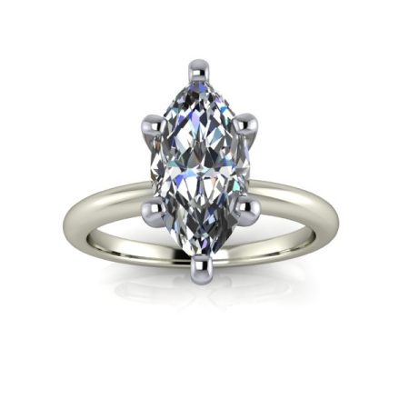1.5 ct marquise solitaire white gold