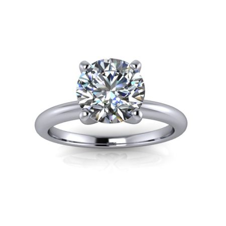 1.5 ct approx round white gold solitaire engagement ring in white gold