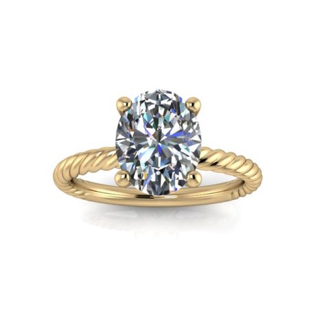 1.75 ct spiral solitaire engagement in yellow gold