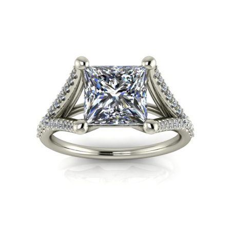 2 ct approx split band ring in platinum