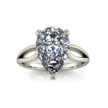 2.75 ct approx split-band ring in white gold