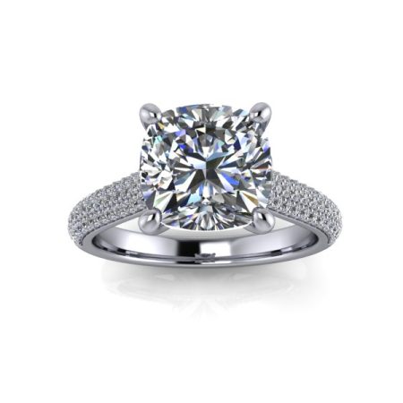 2.75 ct multidiamond engagement ring in platinum