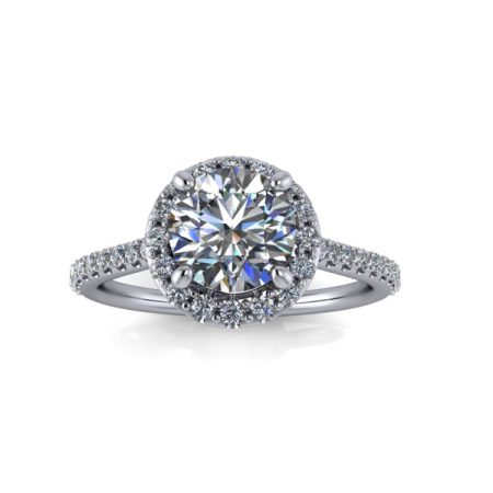 1 ct approx halo-style engagement ring in white gold