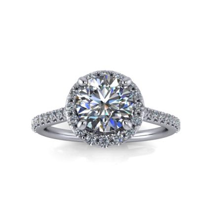 round halo 1 ct white gold