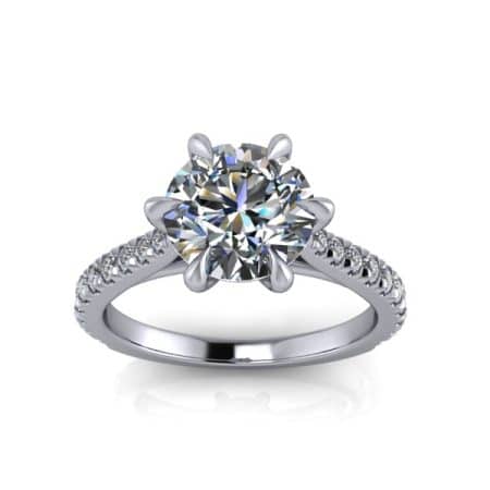 1.75 ct approx round Pavé in platinum
