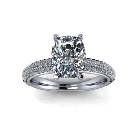 2 ct approx oval diamond Pavé in platinum